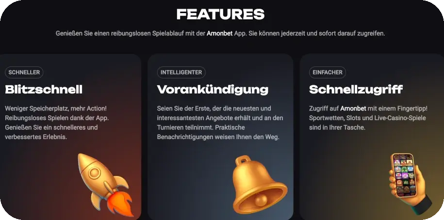 Amonbet App features