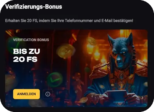 Verifizierung bonus